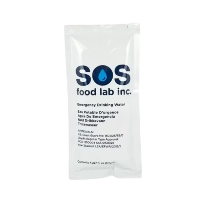 Agua de emergencia de 125ml SOS