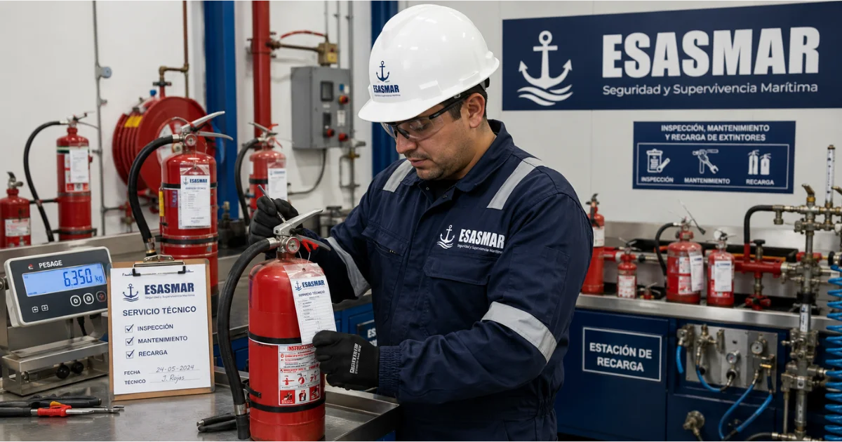 inspection maintenance and recharge of